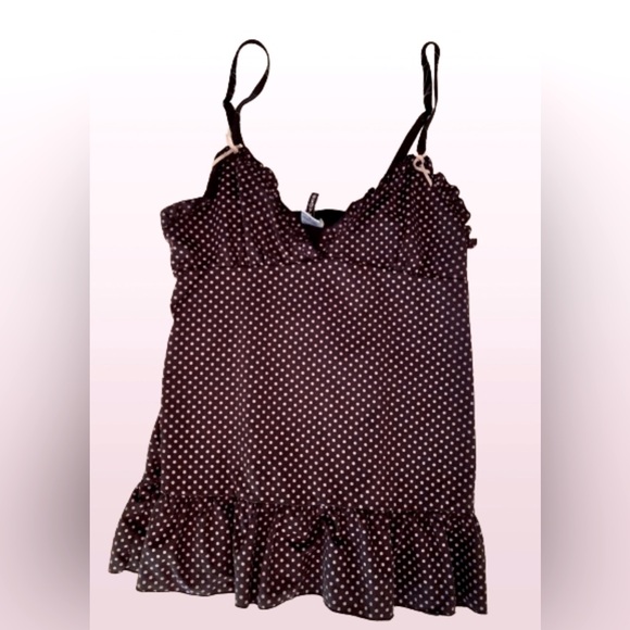 SOLD y2K purple polka cami with bows - Picture 2 of 5